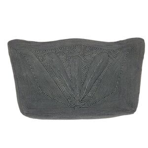 Vintage 40s Genuine Corde Clutch Purse Deco Embroidered Black